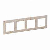 Рамка 4-постовая Legrand Valena Life Ампир бежевый 754114