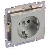 Розетка 2К+З Legrand Valena 16A 250V с/з безвинтовой зажим алюминий 770183