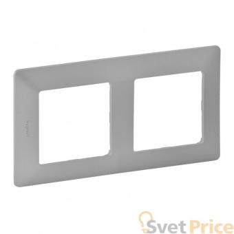 Рамка 2-постовая Legrand Valena Life Алюминий 754132