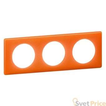 Рамка 3-постовая Legrand Celiane оранжевый муар 066653