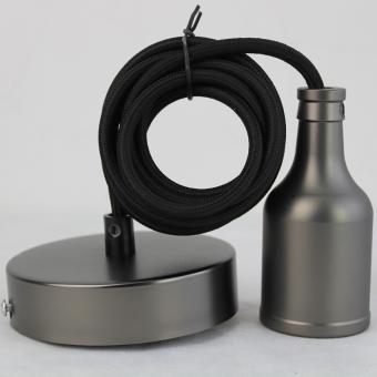 Ретро патрон с подвесом E27 Черный Sun Lumen 056-632