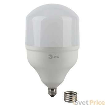 Лампа светодиодная ЭРА E40 65W 6500K матовая LED POWER T160-65W-6500-E27/E40