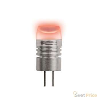 Лампа светодиодная (05856) Uniel G4 0,8W прозрачная LED-JC-12/0,8W/RED/G4