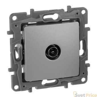 Розетка TV Звезда Legrand Etika алюминий 672451