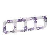 Рамка 4-постовая Legrand Valena Allure Флора белая 754364