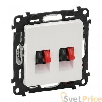 Акустическая розетка двойная Legrand Valena Life белая 753478