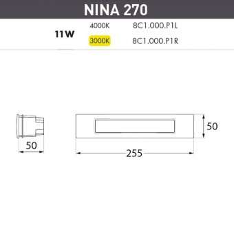 Уличный светодиодный светильник Fumagalli Nina 8C1.000.000.WYP1L