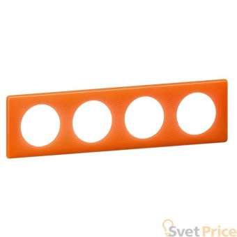 Рамка 4-постовая Legrand Celiane оранжевый муар 066654