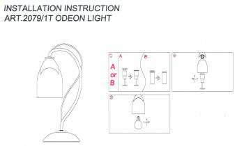 Настольная лампа Odeon Light Risto 2079/1T