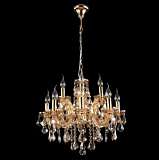 Подвесная люстра Crystal Lux Ines SP8+4 Gold/Amber