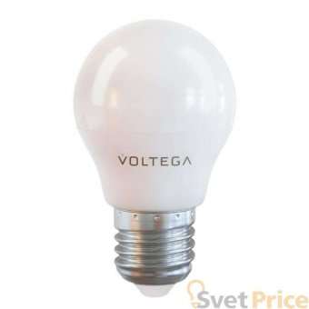 Лампа светодиодная Voltega E27 7W 4000К матовая VG2-G45E27cold7W 7053