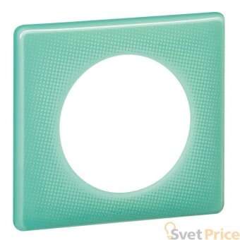 Рамка 1-постовая Legrand Celiane бирюзовый муар 066641