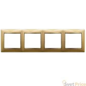 Рамка 4-постовая Legrand Valena матовое золото 770304
