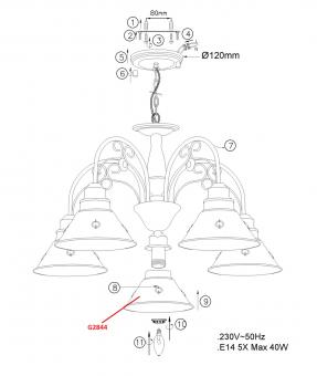 Подвесная люстра Odeon Light Kamun 2844/5