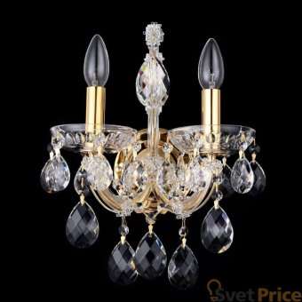 Бра Crystal Lux Isabel AP2 Gold/Transparent