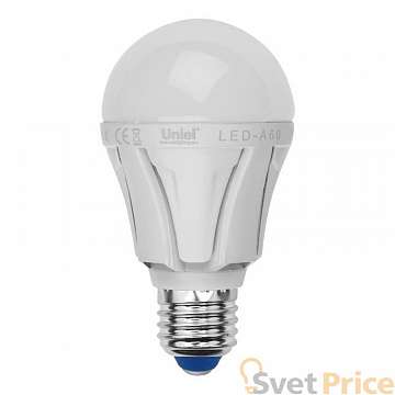Лампа светодиодная (UL-00002003) E27 8W 6500K груша матовая LED-A60 8W/DW/E27/FR PLP01WH
