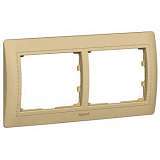 Рамка 2-постовая Legrand Galea Life Havanna бежевая 771991