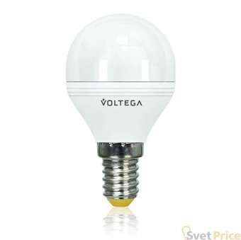 Лампа светодиодная диммируемая Voltega E14 6W 4000К матовая VG2-G2E14cold6W-D 5494