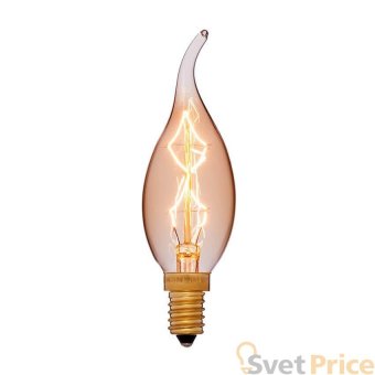 Лампа накаливания E12 40W золотая 053-709