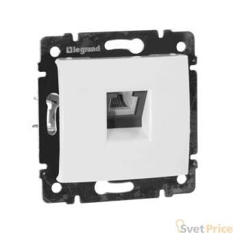 Розетка телефонная RJ11 Legrand Valena белая 774438