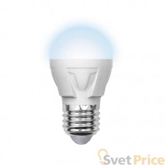Лампа светодиодная (09456) E27 6W 4500K шар матовый LED-G45-6W/NW/E27/FR/S