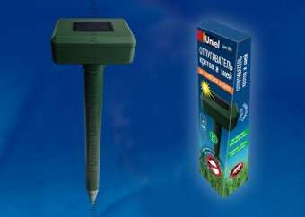 Отпугиватель кротов и змей (UL-00000854) Uniel UDR-S50 Sol Green