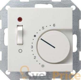 Термостат Gira System 55 теплого пола чисто-белый глянцевый 039203