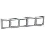 Рамка 5-постовая Legrand Valena алюминий 770155