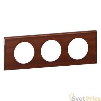 Рамка 3-постовая Legrand Celiane орех 069223