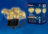 Гирлянда на солнечных батареях 240см белая (08971) Uniel Special USL-S-124/MT2400 Hearts