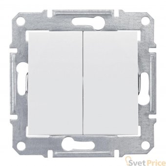 Выключатель двухклавишный Schneider Electric Sedna IP44 10A 250V SDN0300421