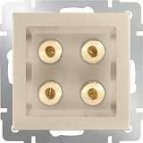 Акустическая розетка х4 шампань WL11-AUDIOx4 4690389124495