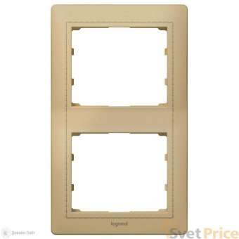 Рамка 2-постовая Legrand Galea Life Havanna бежевая 771993