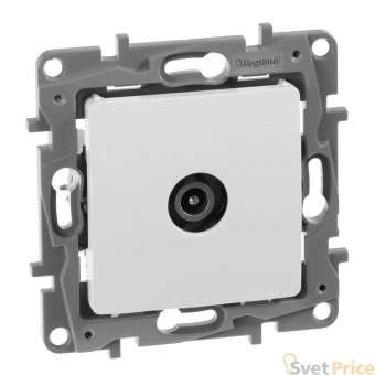 Розетка TV проходная Legrand Etika белая 672263