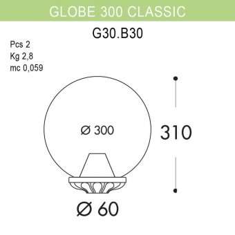 Уличный светильник Fumagalli Globe 300 Classic G30.B30.000.BZE27