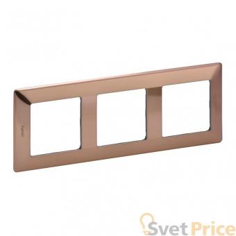 Рамка 3-постовая Legrand Valena Life Медь 754163