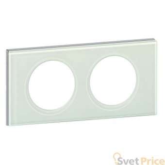 Рамка 2-постовая Legrand Celiane смальта белая глина 069312
