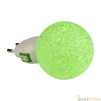 Настенный светодиодный светильник (10330) Uniel DTL-309-Шар/Green/1LED/0,1W