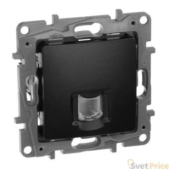 Розетка телефонная RJ11 Legrand Etika антрацит 672640