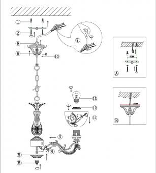 Подвесная люстра Odeon Light Nueli 2563/5
