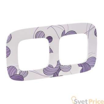 Рамка 2-постовая Legrand Valena Allure Флора белая 754362