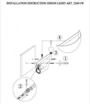 Настенный светильник Odeon Light Riza 2269/1W