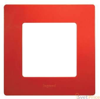 Рамка 1-постовая Legrand Etika красный 672531