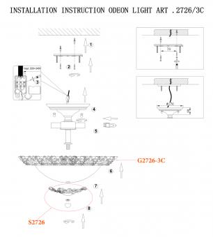 Настенный светильник Odeon Light Balasa 2726/3C