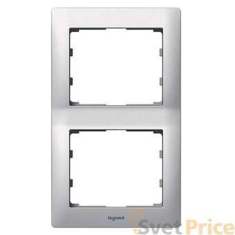 Рамка 2-постовая Legrand Galea Life тертый алюминий 771956