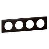 Рамка 4-постовая Legrand Celiane черная перкаль 066744