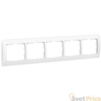 Рамка 5-постовая Legrand Galea Life белая 771005