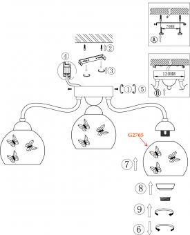 Потолочная люстра Odeon Light Meleta 2765/5C