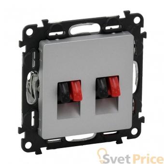 Акустическая розетка двойная Legrand Valena Life алюминий 753678