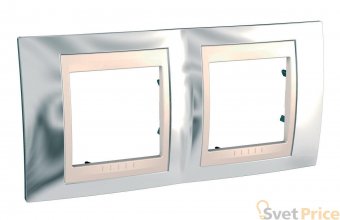 Рамка 2-постовая Schneider Electric Unica Хамелеон MGU66.004.510